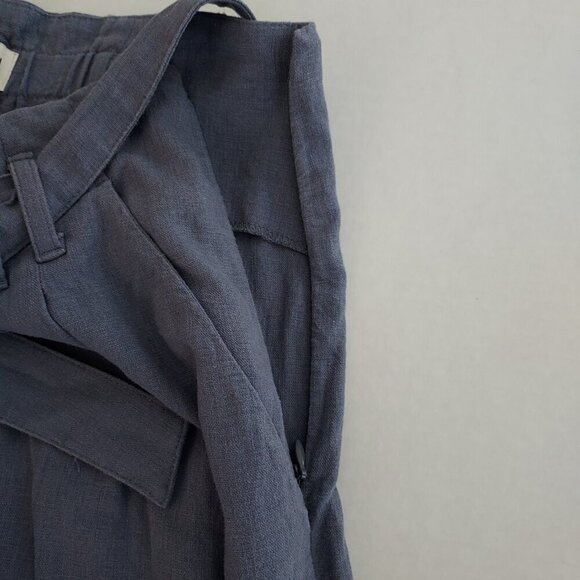 Abercrombie & Fitch Linen Blend High Waisted Belted Shorts Size Medium - Picture 8 of 10